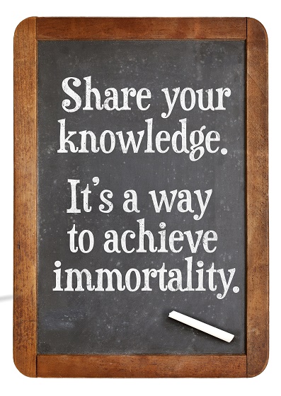 Share knowledge advice on blackboard